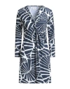 Caliban Skin Like Woman Mini Dress Navy Size 4 Polyamide, Elastane In Blue
