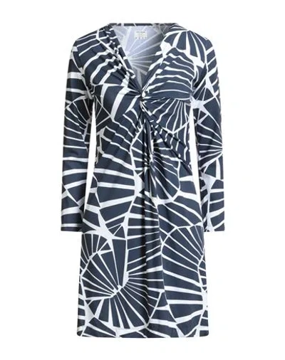 Caliban Skin Like Woman Mini Dress Navy Size 4 Polyamide, Elastane In Blue