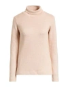 Caliban Skin Like Woman Turtleneck Light Pink Size 8 Polyester, Viscose, Polyamide In Neutral