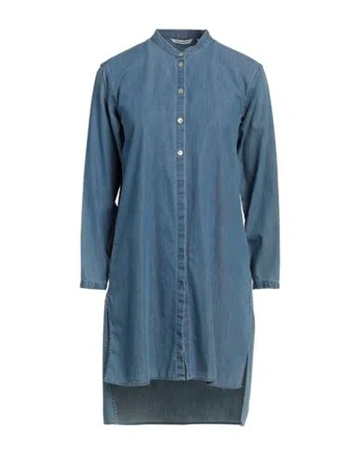 Caliban Woman Denim Shirt Blue Size 6 Cotton
