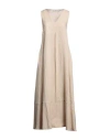 Caliban Woman Maxi Dress Beige Size 4 Linen