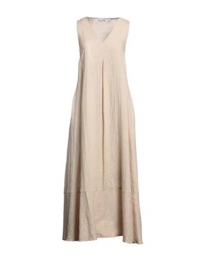 Caliban Woman Maxi Dress Beige Size 4 Linen