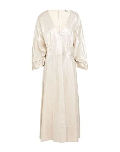 Caliban Woman Maxi Dress Ivory Size 12 Cotton, Polyurethane, Elastane In Neutral