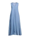 Caliban Woman Maxi Dress Light Blue Size 4 Linen