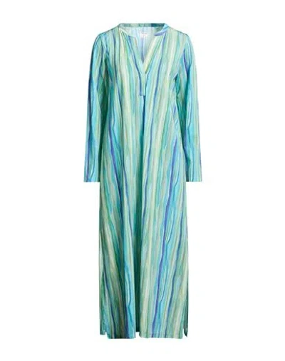 Caliban Woman Maxi Dress Light Green Size 4 Polyamide, Elastane In Blue