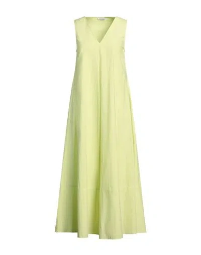 Caliban Woman Maxi Dress Lime Green Size 6 Cotton, Elastane