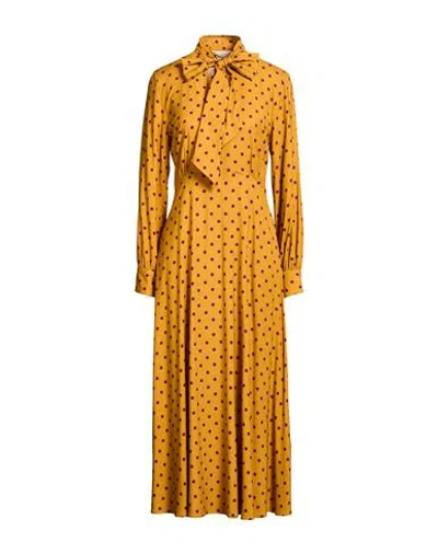 Caliban Woman Maxi Dress Marigold Size 8 Cotton, Elastane In Yellow