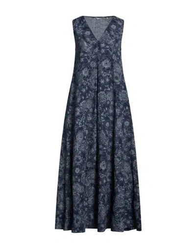 Caliban Woman Maxi Dress Midnight Blue Size 8 Cotton