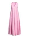 Caliban Woman Maxi Dress Pink Size 6 Cotton, Elastane