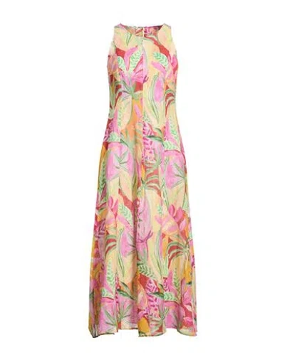 Caliban Woman Maxi Dress Red Size 8 Cotton In Neutral