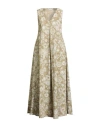 Caliban Woman Maxi Dress Sage Green Size 6 Cotton In Green