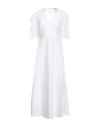 Caliban Woman Maxi Dress White Size 10 Cotton In White