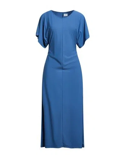 Caliban Woman Midi Dress Blue Size 8 Polyamide, Elastane