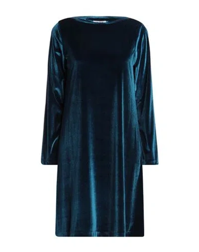 Caliban Woman Midi Dress Deep Teal Size 6 Polyester, Elastane In Green