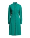 Caliban Woman Midi Dress Emerald Green Size 4 Viscose, Polyamide, Elastane In Green