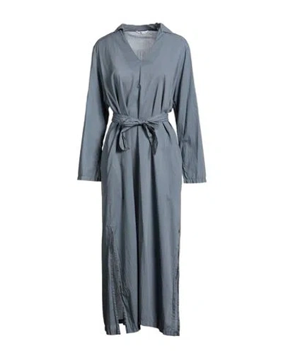 Caliban Woman Midi Dress Grey Size 10 Cotton In Gray