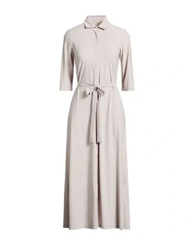 Caliban Woman Midi Dress Grey Size 4 Polyamide, Elastane In Multi