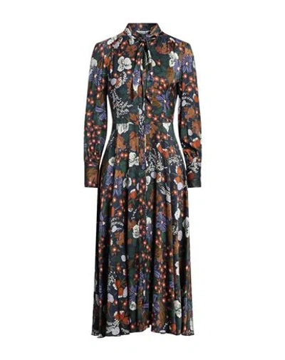 Caliban Woman Midi Dress Midnight Blue Size 4 Viscose, Elastane