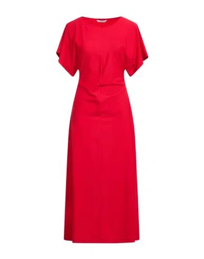 Caliban Woman Midi Dress Red Size 4 Polyamide, Elastane