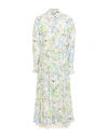 Caliban Woman Midi Dress White Size 4 Viscose, Silk In Green