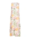 Caliban Woman Midi Dress White Size 6 Cotton In Brown