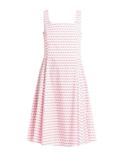 Caliban Woman Midi Dress White Size 8 Cotton, Elastane