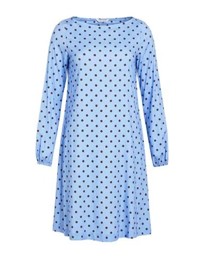 Caliban Woman Mini Dress Azure Size 4 Viscose, Elastane In Blue