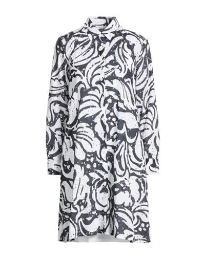 Caliban Woman Mini Dress Black Size 6 Cotton In White