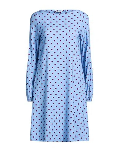 Caliban Woman Mini Dress Blue Size 6 Viscose, Elastane
