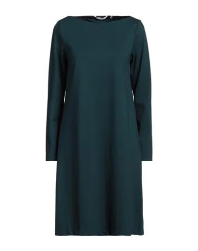 Caliban Woman Mini Dress Dark Green Size 4 Viscose, Nylon, Elastane