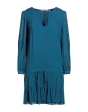 Caliban Woman Mini Dress Deep Teal Size 4 Viscose, Wool In Green