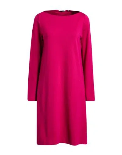 Caliban Woman Mini Dress Fuchsia Size 4 Viscose, Nylon, Elastane In Pink