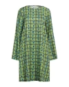 Caliban Woman Short Dress Green Size 8 Viscose
