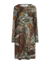 Caliban Woman Mini Dress Green Size 6 Viscose, Elastane In Green