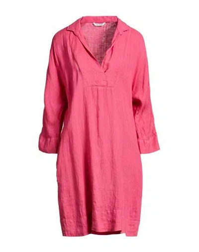 Caliban Woman Mini Dress Magenta Size 10 Linen In Purple