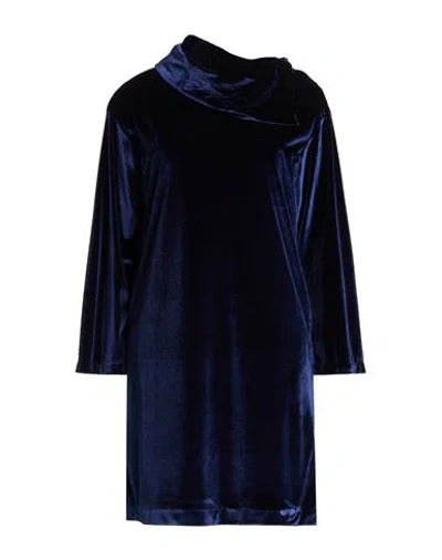 Caliban Woman Mini Dress Midnight Blue Size 6 Polyester, Elastane