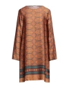 Caliban Woman Short Dress Orange Size 6 Viscose In Orange