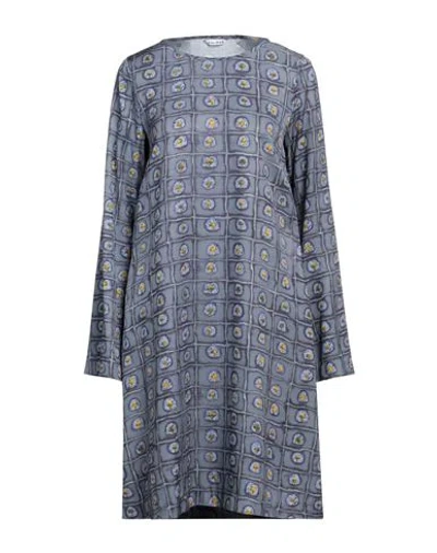 Caliban Woman Short Dress Purple Size 8 Viscose