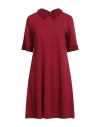Caliban Woman Mini Dress Red Size 6 Viscose, Nylon, Elastane, Polyester In Burgundy