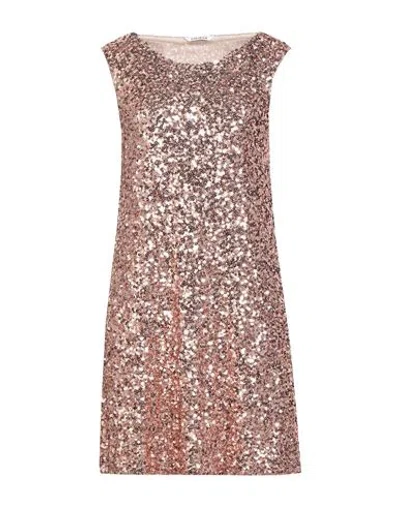 Caliban Woman Mini Dress Rose Gold Size 6 Polyester, Elastane In Pink