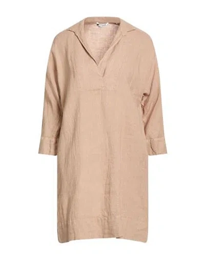Caliban Woman Mini Dress Sand Size 10 Linen In Neutral