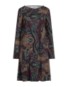 Caliban Woman Mini Dress Slate Blue Size 4 Viscose, Elastane