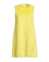 Caliban Woman Mini Dress Yellow Size 8 Polyester In Yellow