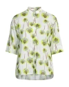 Caliban Woman Shirt Lime Green Size 2 Cotton, Elastane In Green