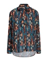 Caliban Woman Shirt Azure Size 6 Viscose, Wool In Blue