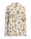 Caliban Woman Shirt Beige Size 14 Cotton In Beige