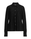 Caliban Woman Shirt Black Size 14 Polyamide, Metallic Polyester, Elastane