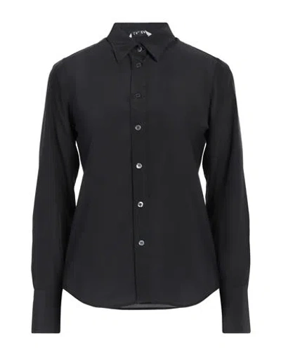 Caliban Woman Shirt Black Size 10 Cotton, Polyamide, Elastane