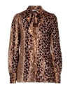 Caliban Woman Shirt Brown Size 4 Viscose, Elastane In Brown