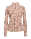 Caliban Woman Shirt Camel Size 4 Polyamide, Elastane In Beige